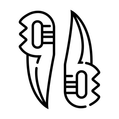 bıçak simgesi vektör illüstrasyonu