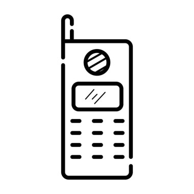 Retro simgeler - cep telefonu illüstrasyon