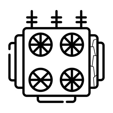 Elektrik Trafo Icon - vektör çizim