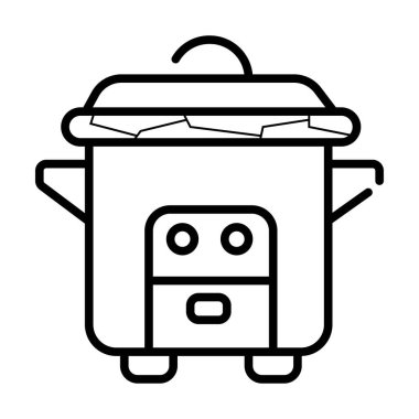 Mutfak multicooker makine simge tasarlamak