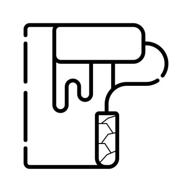 boya simge vektör çizim rulo