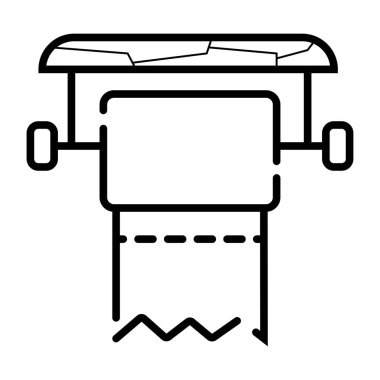 tuvalet kağıdı ikonu vektör illüstrasyonu