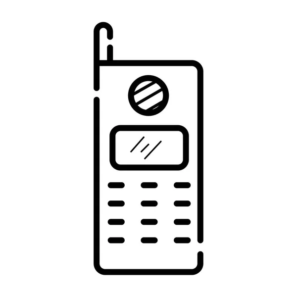Retro Ikony Mobilní Telefon Obrázek — Stockový vektor