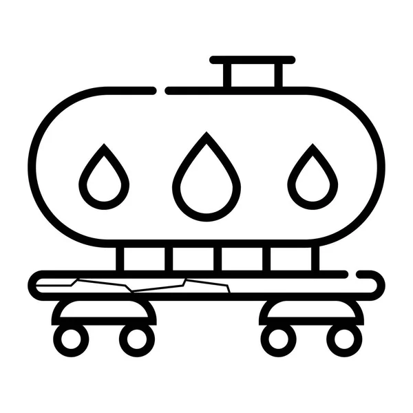 Ikona Ilustracja Zbiornika Gazu Ropy Naftowej — Wektor stockowy