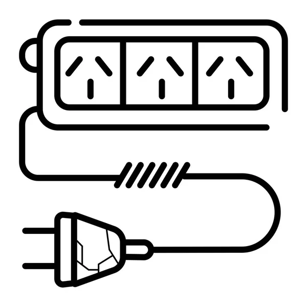 Plug Fio Soquete Vetor Ilustração —  Vetores de Stock