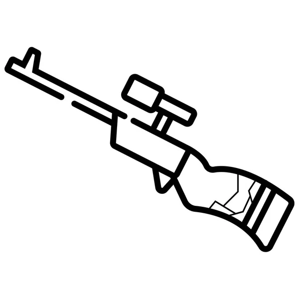 Sniper Rifle Simple Icon Illustration — Stock Vector