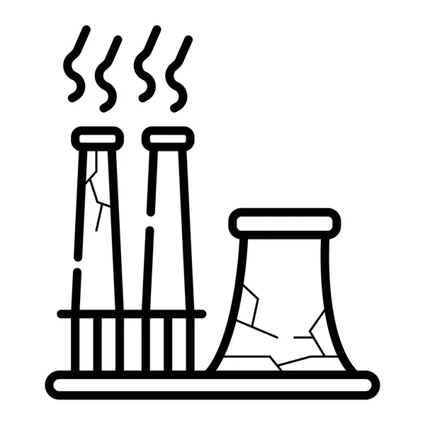 Ilustração Vetor Ícone Fábrica —  Vetores de Stock