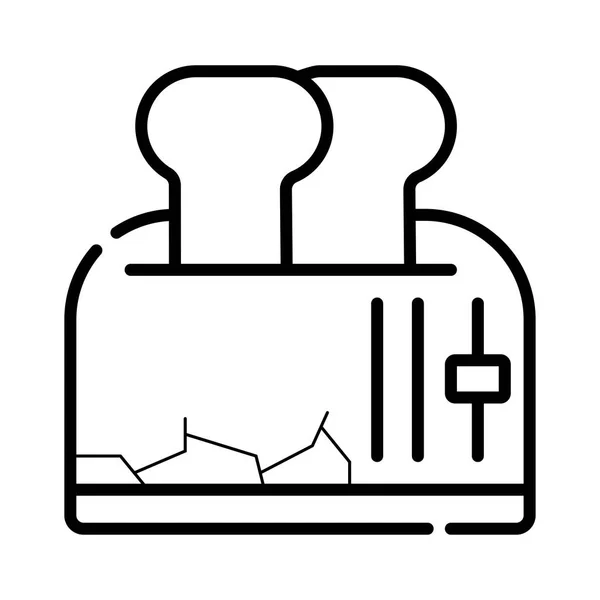 Broodrooster Pictogram Vector Illustratie — Stockvector