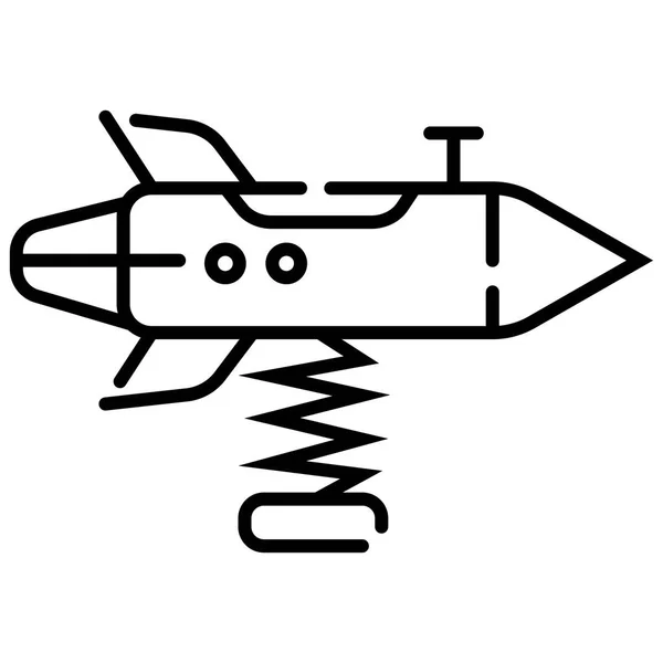 Rakete Wissenschaft Kinder Bildung Symbol Illustration — Stockvektor