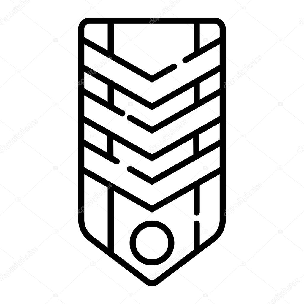 Military epaulettes icon illustration