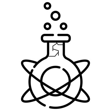 Beyaz arka plan üzerinde izole Nano laboratuvar simgesi