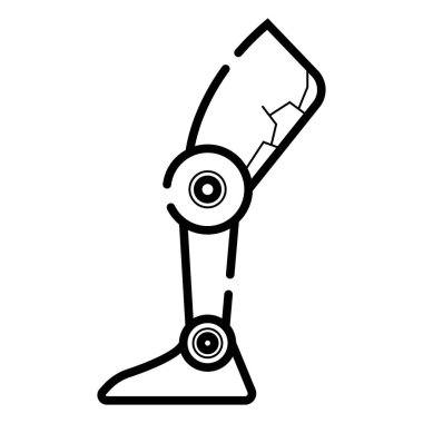 Beyaz arka plan üzerinde izole protezleri simgesi