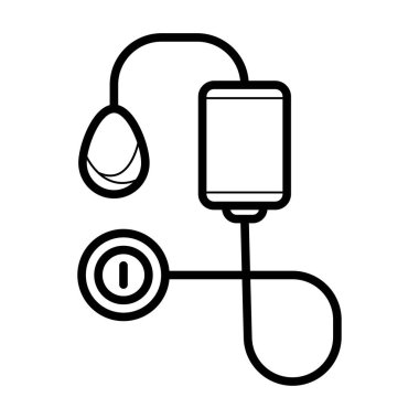 Beyaz arka plan üzerinde izole tonometer simgesi