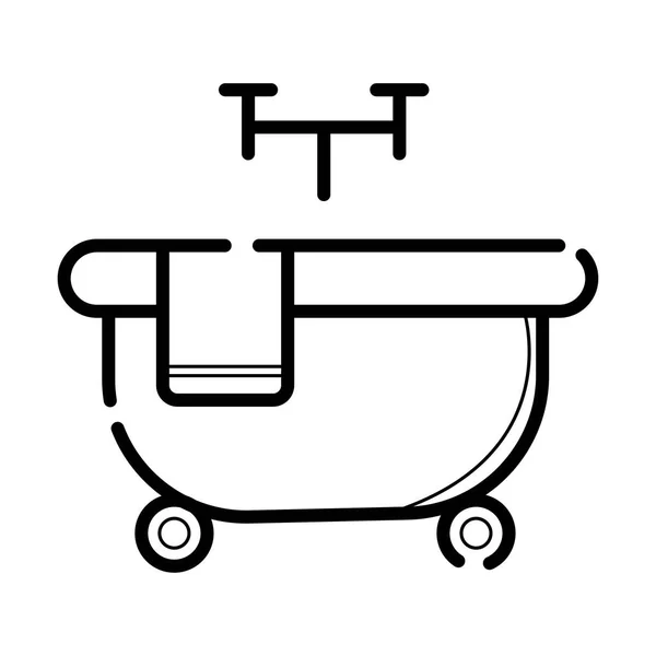 Symbole Salle Bain Isolé Sur Fond Blanc — Image vectorielle