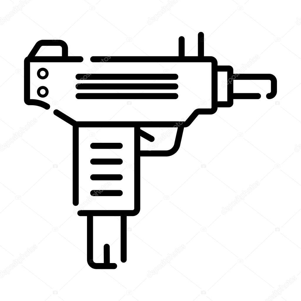 machine gun icon isolated on white background