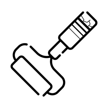 boya simgesi beyaz arka plan üzerinde izole rulo