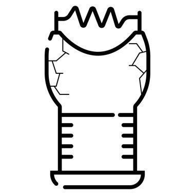 Beyaz arka plan üzerinde izole Elektroşok silah simgesi