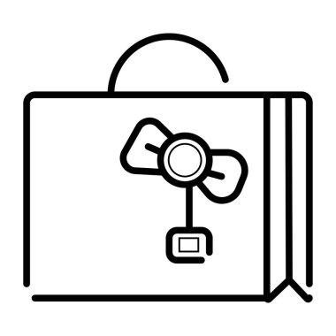 Beyaz arka plan üzerinde izole seyahat çantası simgesini