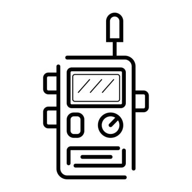 İki yönlü telsiz, beyaz arka plan üzerinde izole walkie talkie simgesi
