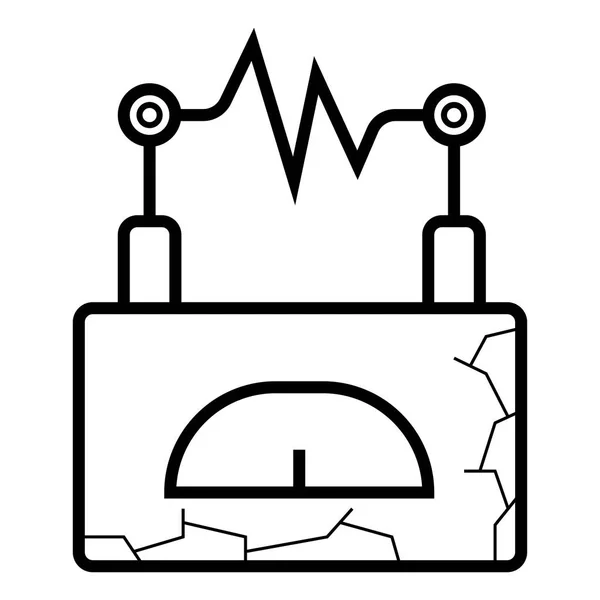 Beyaz arka plan üzerinde izole amper ölçer simgesini
