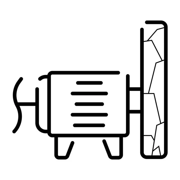 Water Pomp Pictogram Geïsoleerd Witte Achtergrond — Stockvector