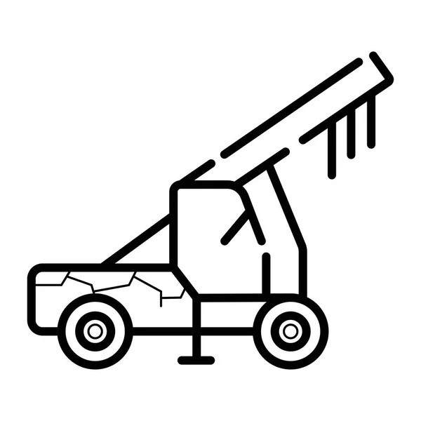 Kraan Pictogram Geïsoleerd Witte Achtergrond — Stockvector