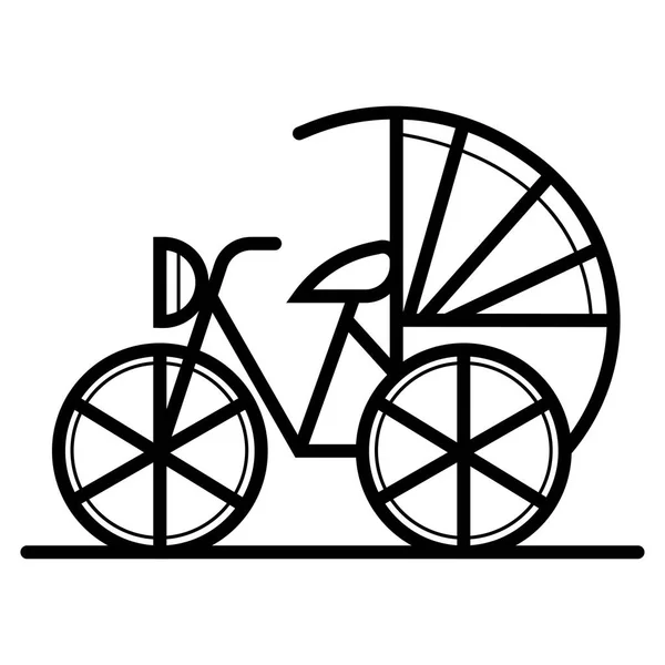 Icono Bicicleta China Aislado Sobre Fondo Blanco — Vector de stock