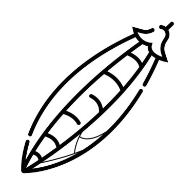 Beyaz arka plan üzerinde izole bezelye simgesi