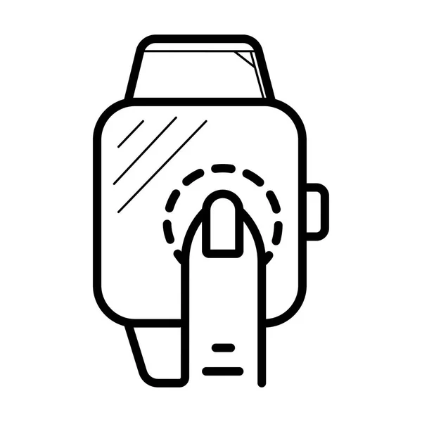 Διάνυσμα Εικονίδιο Smartwatch Που Απομονώνονται Λευκό Φόντο — Διανυσματικό Αρχείο