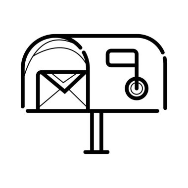 posta kutusu simgesi vektör illüstrasyonu