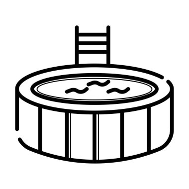 yüzme havuzu vektör simgesi.