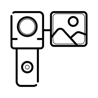 Video kamera simge vektör çizim