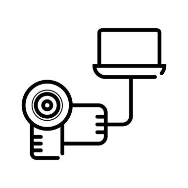 Video kamera simge vektör çizim