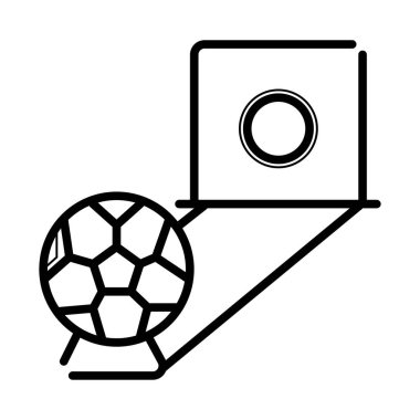 futbol ikonu vektör illüstrasyonu