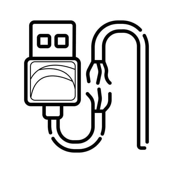 Telefoon Opladen Beschadigd Pictogram — Stockvector