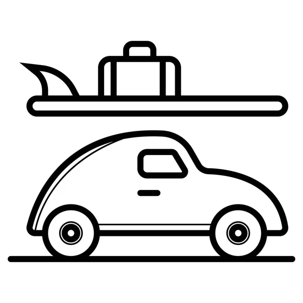Vektor Reise Auto Illustration — Stockvektor