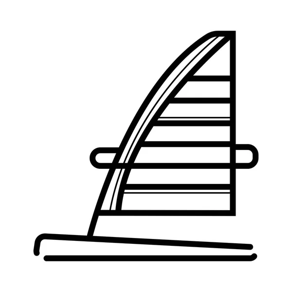 Ilustración Icono Tabla Windsurf — Vector de stock