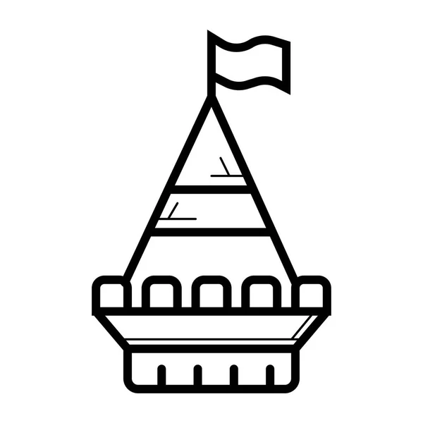 Icono Del Castillo Vector Ilustración — Archivo Imágenes Vectoriales