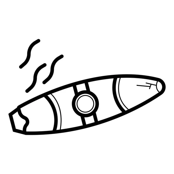 Illustration Vectorielle Icône Cigare — Image vectorielle