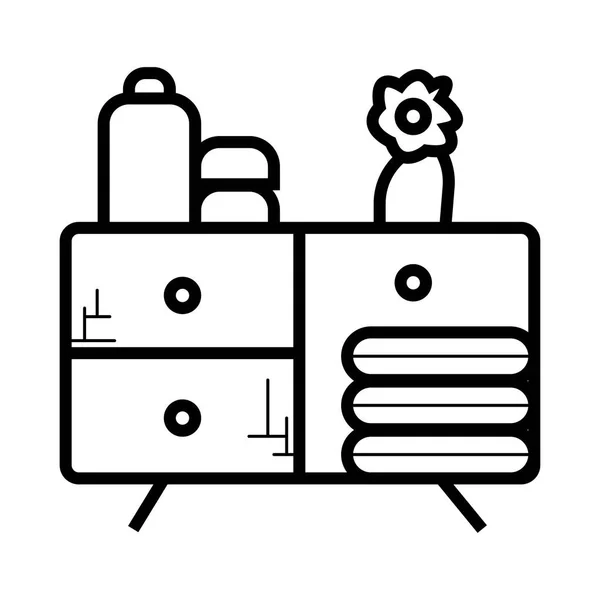 Cupboard Icon Vector Illustration — Stock Vector