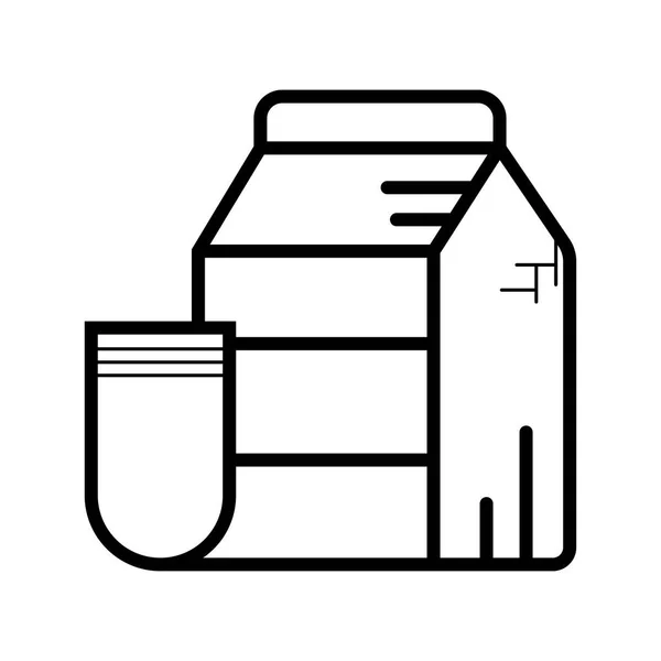 Melk Pictogram Vector Illustratie — Stockvector