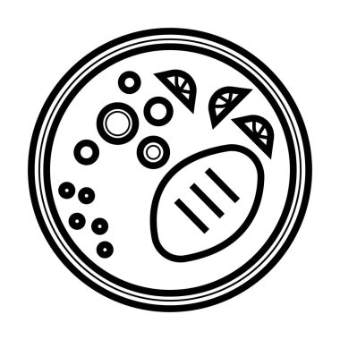 Biftek simge vektör çizim