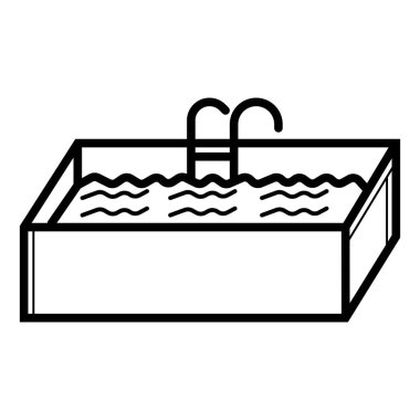 yüzme havuzu vektör simgesi.
