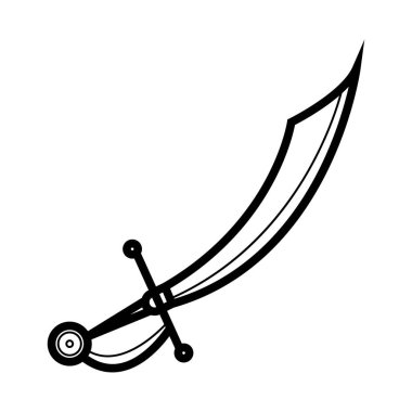 Kıvrık kılıç simge tasarlamak