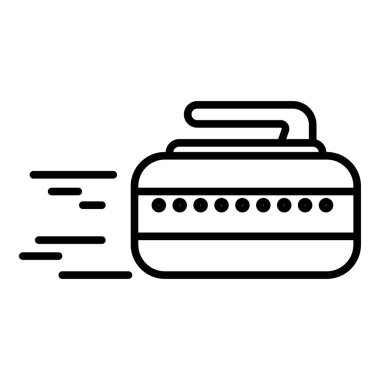 Curling taşı vektör simgesi