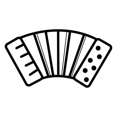 Akordeon simge vektör çizim