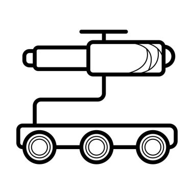 teleskop simgesi vektör illüstrasyonu