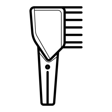 Renk karıştırma plastik Kuaför fırça, saç fırçası, kroki stil vektör 