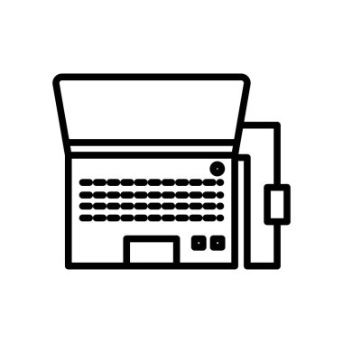 Dizüstü illüstrasyon simge vektör