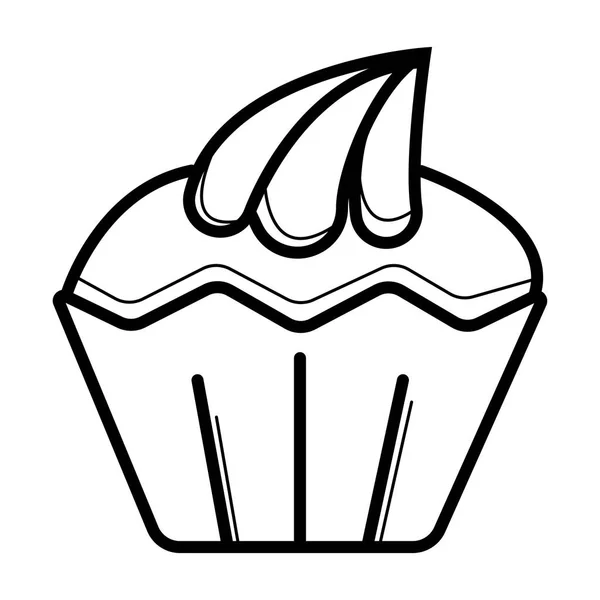Vector Cupcake Icono Ilustración — Vector de stock
